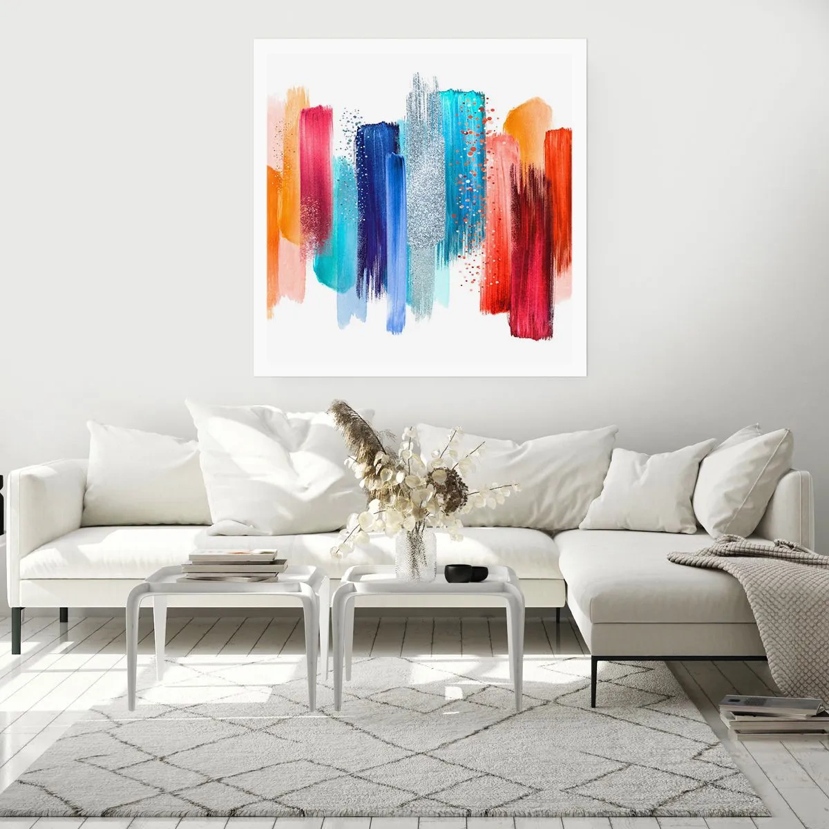 Affiche - Poster - En haut et en bas - 40x40 cm