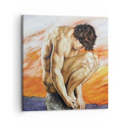 Impression sur toile - Image sur toile - Plongé dans ses pensées - 70x70 cm