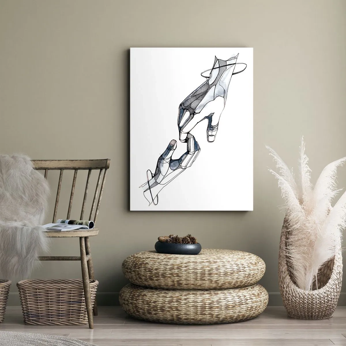 Impression sur toile - Image sur toile - Un bon geste - 65x120 cm