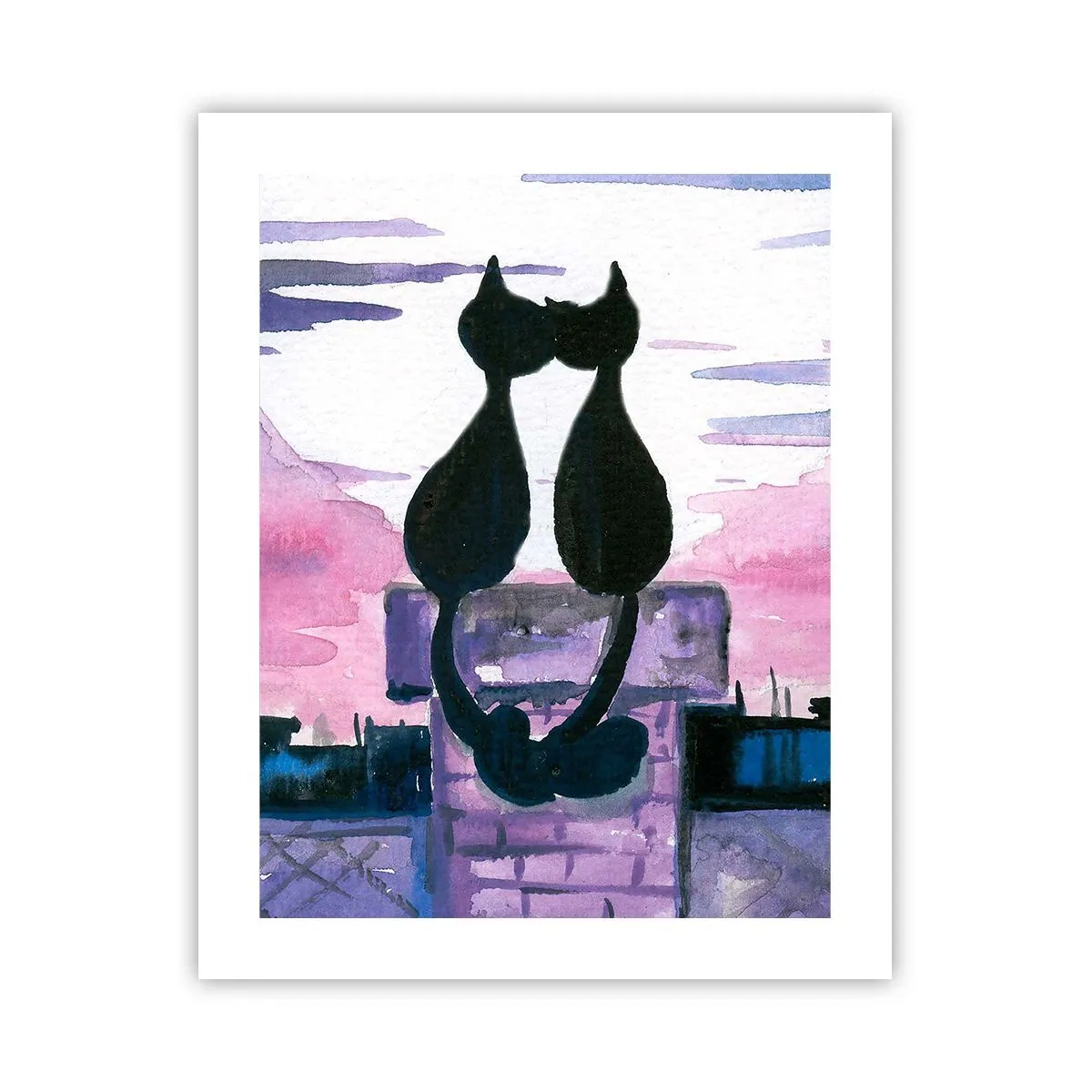 Affiche - Poster - Rendez-vous sous la lune - 40x50 cm