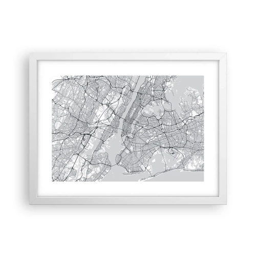 Affiche dans un cadre blanc - Poster - Anatomie de la métropole - 40x30 cm