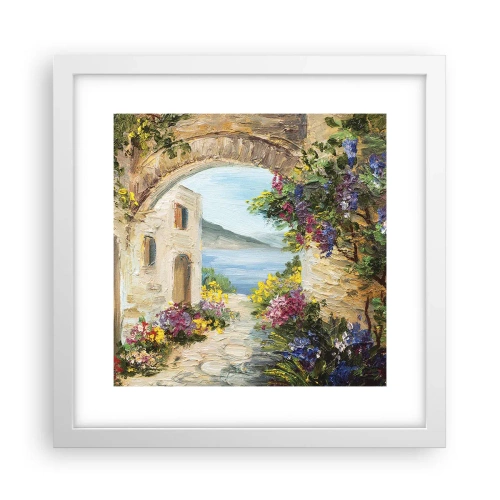 Affiche dans un cadre blanc - Poster - Le charme d'une province côtière - 30x30 cm