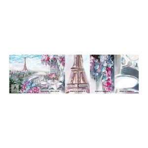 Échantillon de Papier Peint Autocollant Deluxe Sticker - C'est le plus beau ici en mai - Ville, tour Eiffel, Paris - 100x30 cm