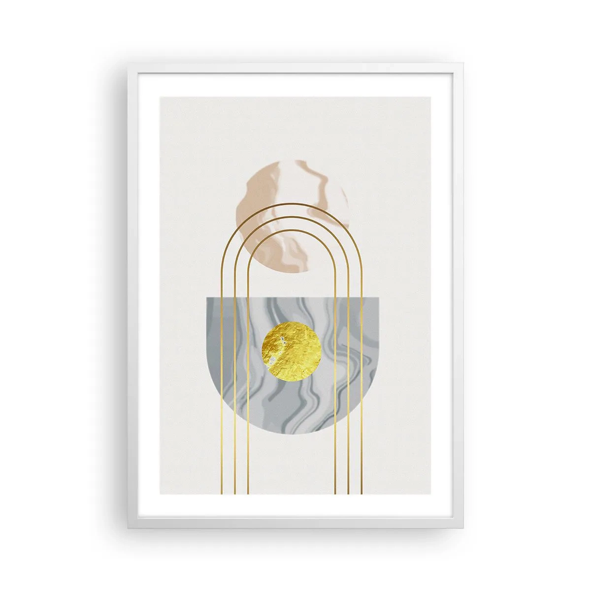 Affiche dans un cadre blanc - Poster - Clareté et brillance - 50x70 cm