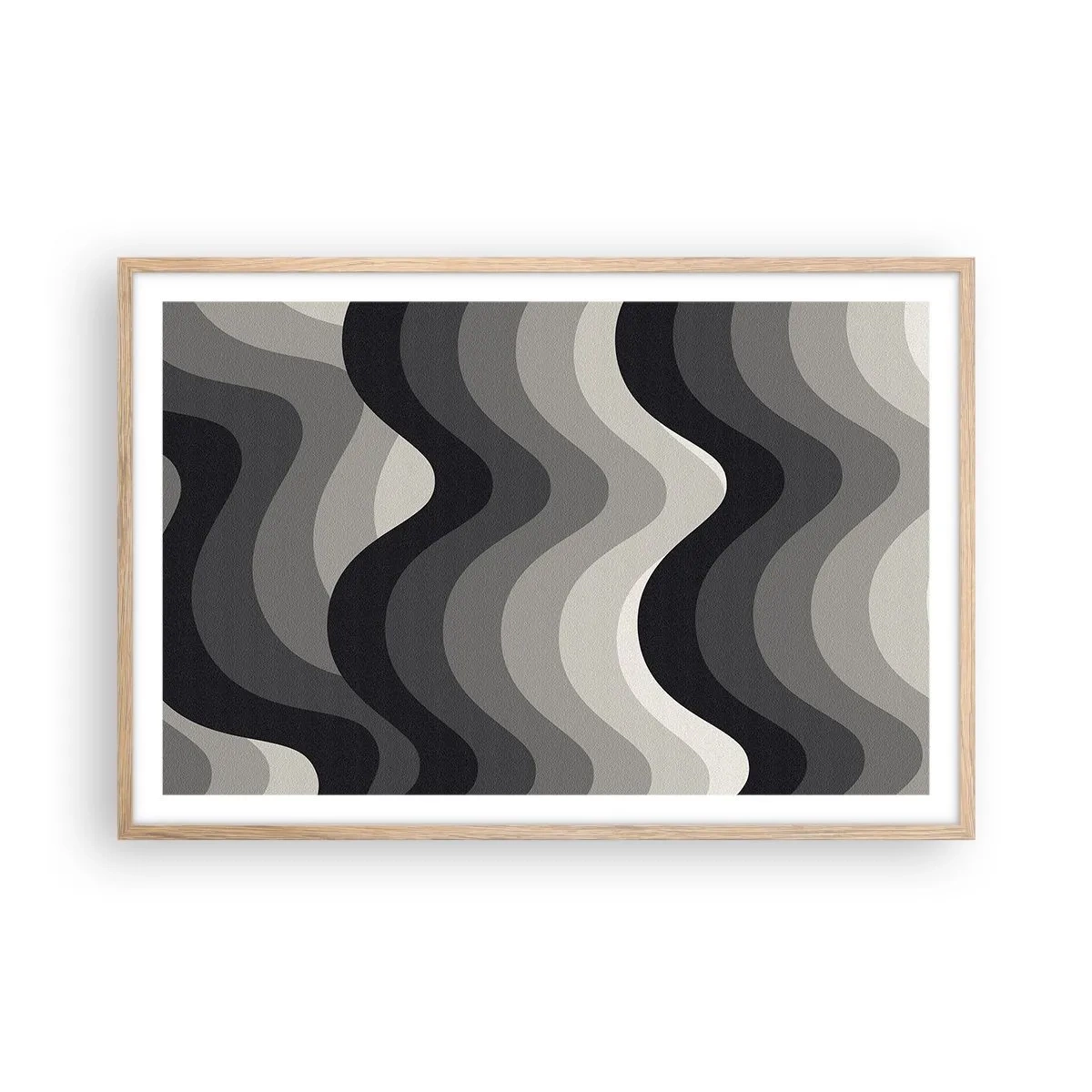 Affiche dans un chêne clair - Poster - Vague après vague - 91x61 cm