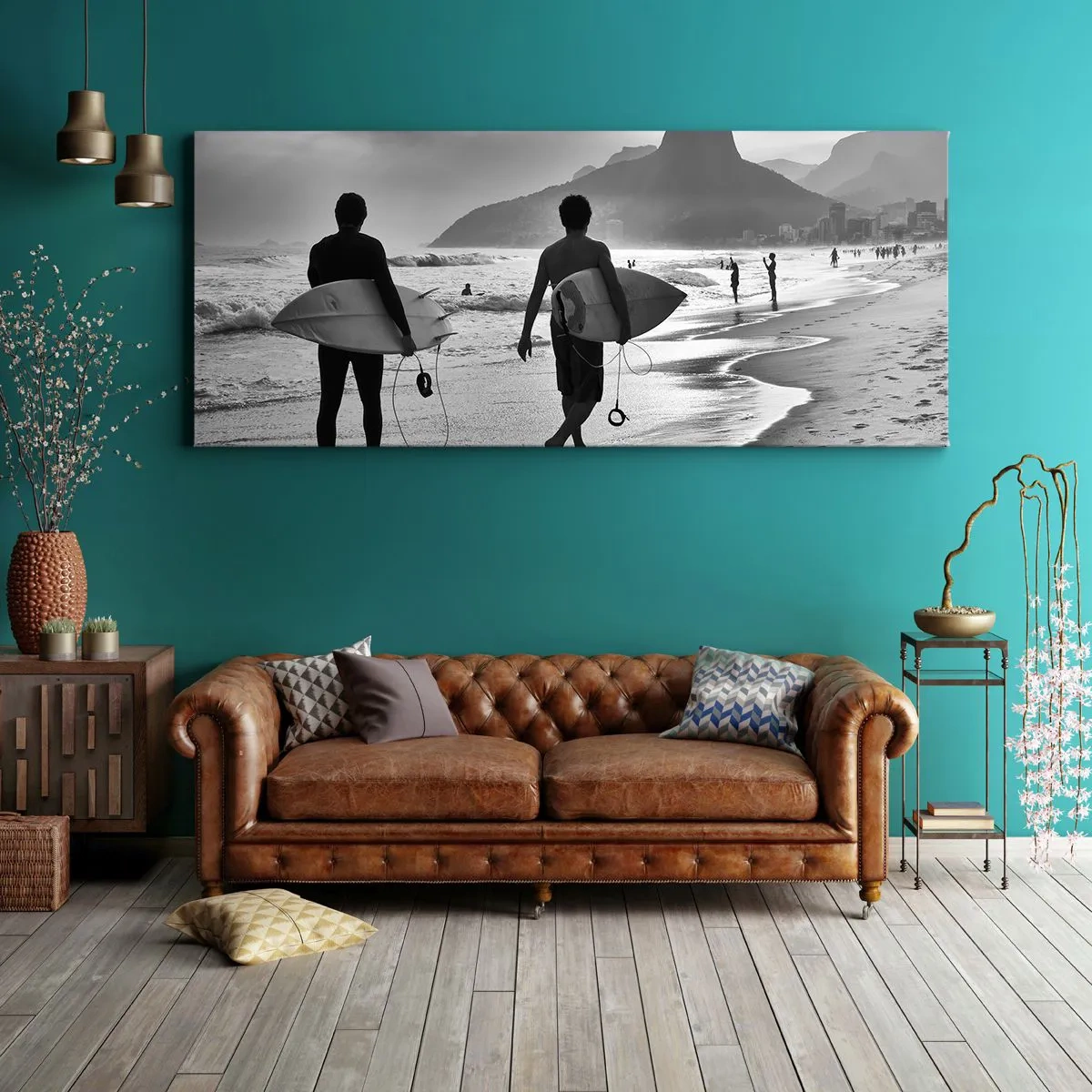 Impression sur toile - Image sur toile - Samba sur une vague - 90x30 cm