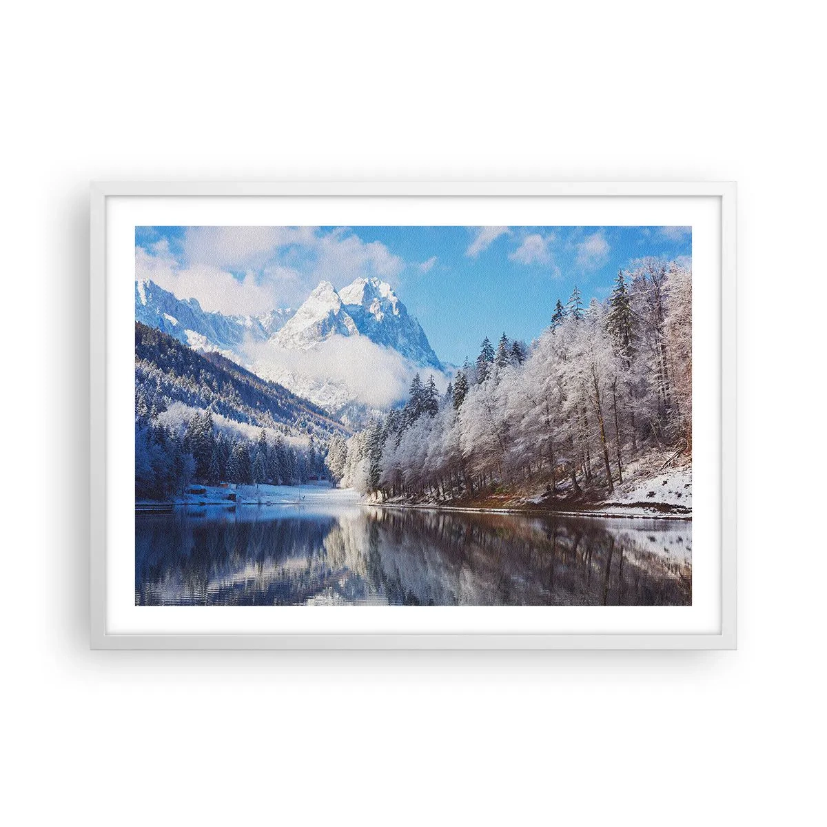 Affiche dans un cadre blanc - Poster - Protecteur de la neige - 70x50 cm