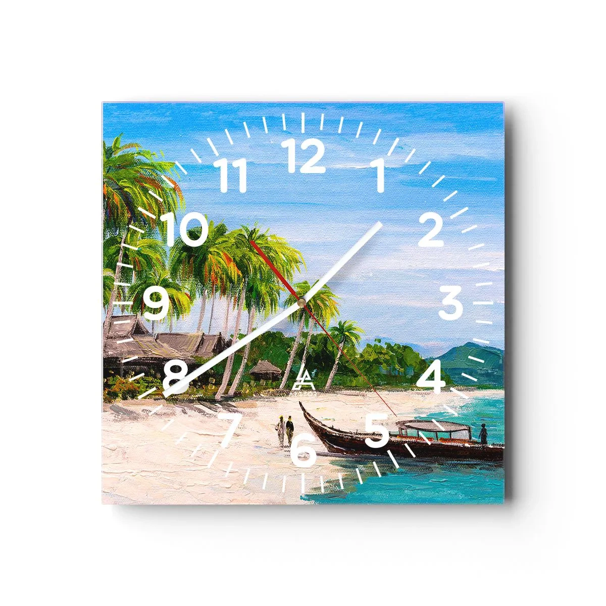 Horloge murale - Pendule murale - Rêve exotique - 40x40 cm