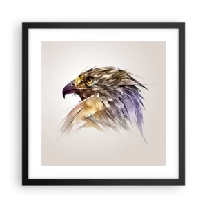 Affiche dans un cadre noir - Poster - Portrait d'un guerrier - 40x40 cm