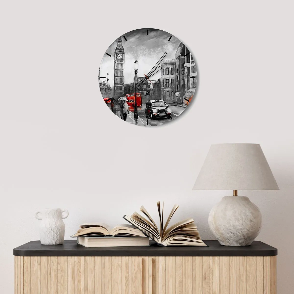 Horloge murale - Pendule murale - Pas du tout une ville grise - 40x40 cm