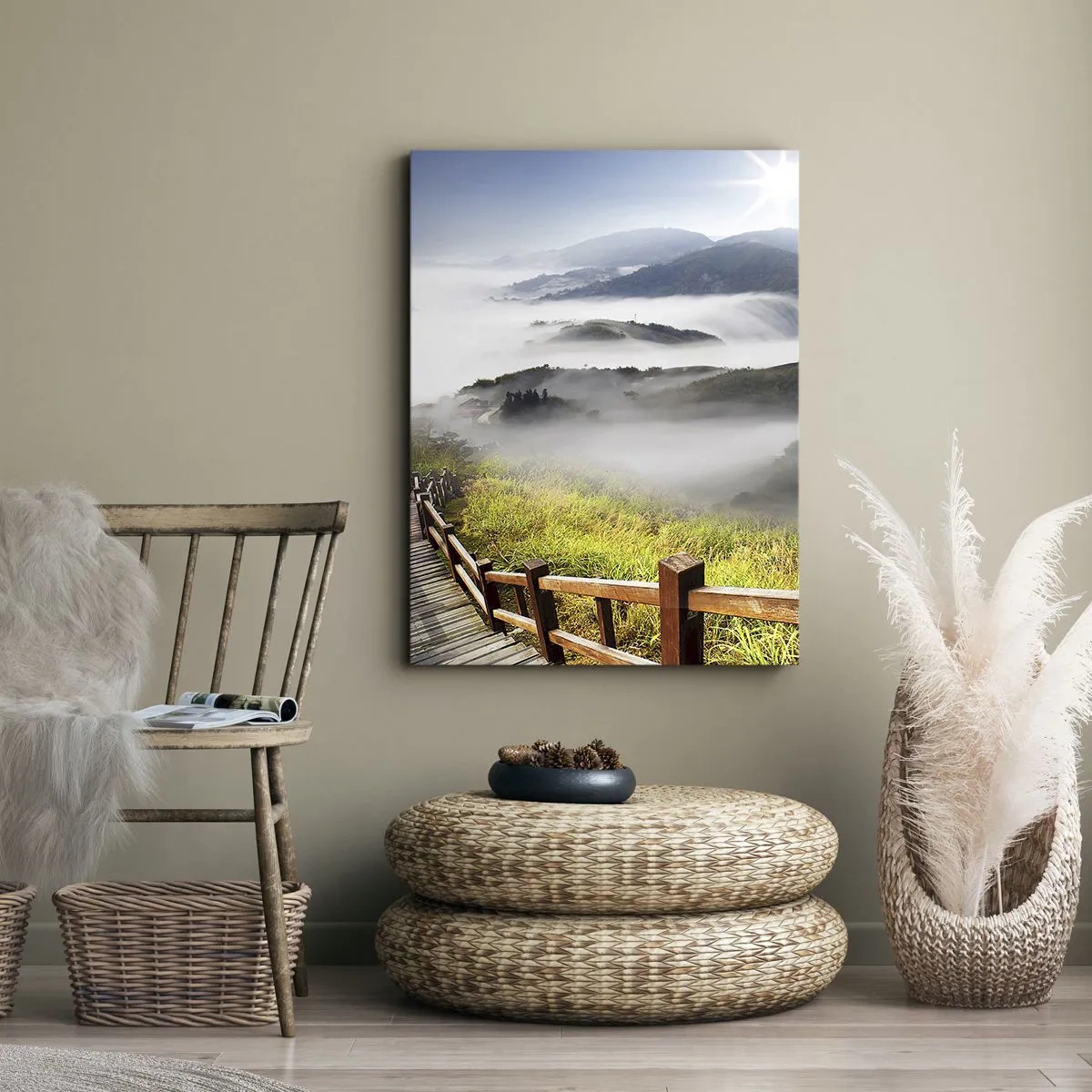 Impression sur toile - Image sur toile - Tissé d'éblouissement et de brouillard - 45x80 cm