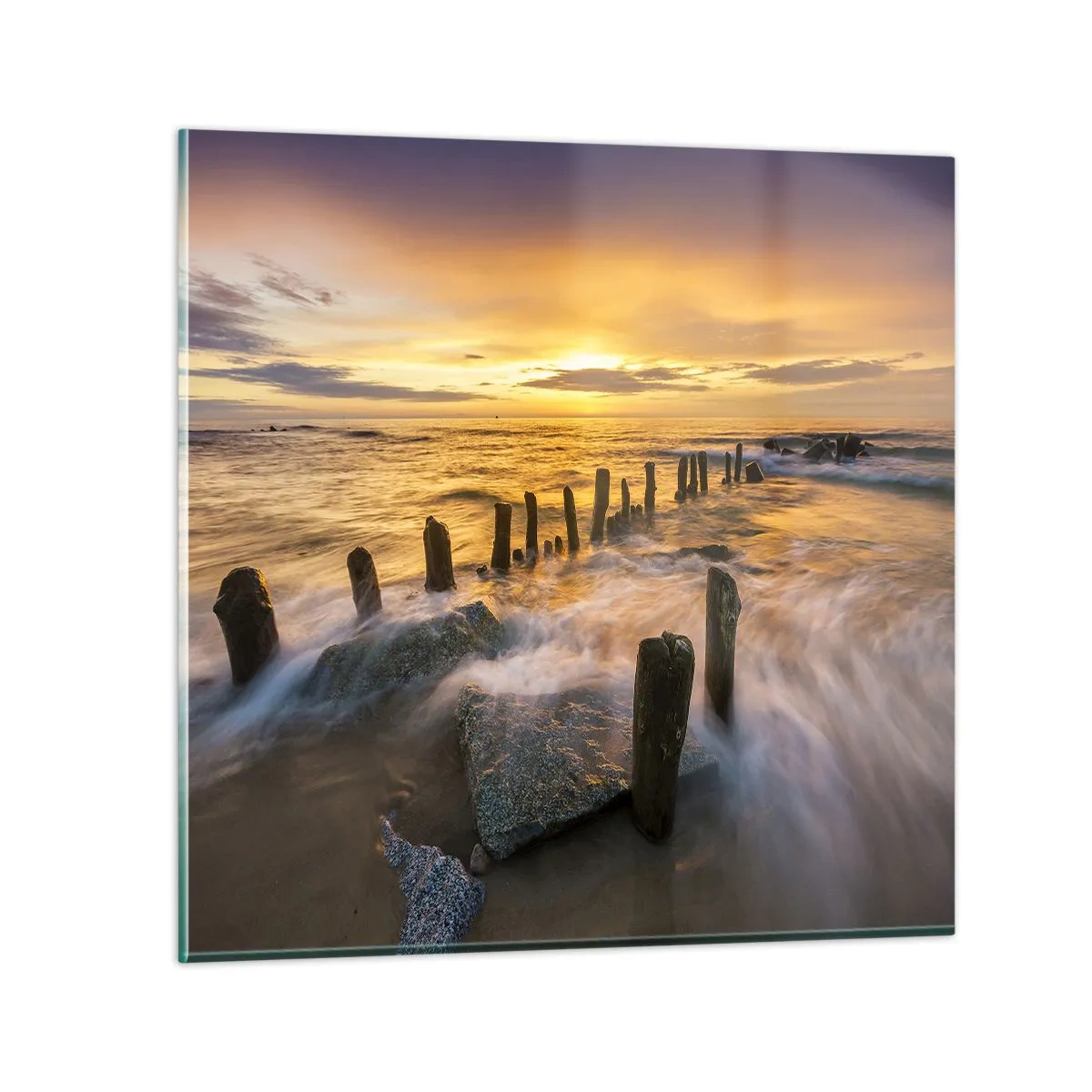 Impression sur verre - Image sur verre - La beauté brute de la mer Baltique - 60x60 cm