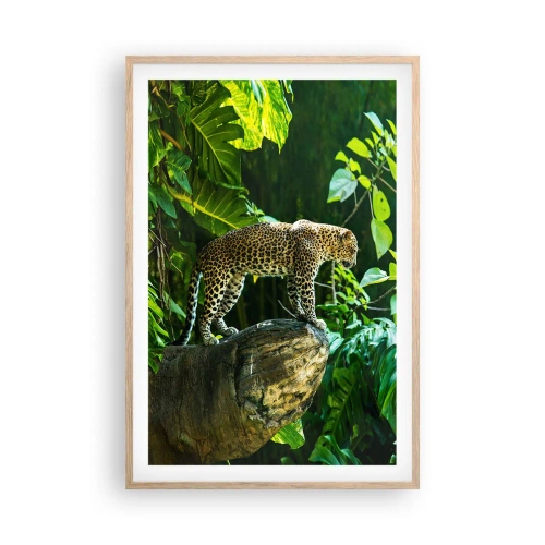 Affiche dans un chêne clair - Poster - À la chasse? - 61x91 cm