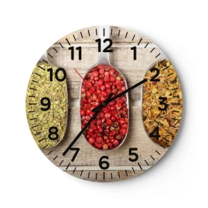 Horloge murale - Pendule murale - Magie de la cuisine - 40x40 cm