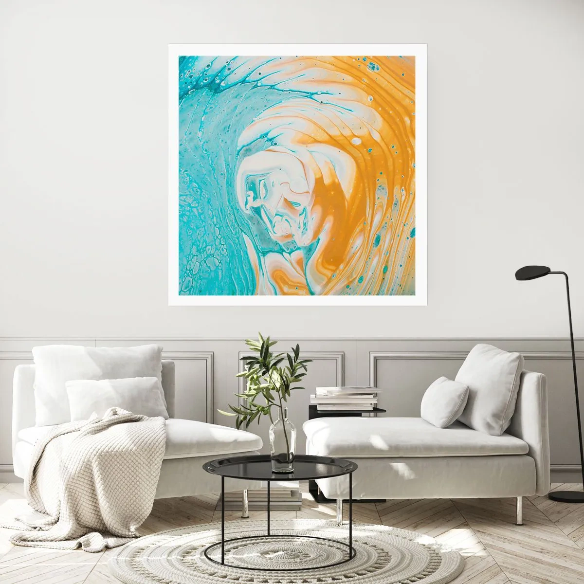 Affiche - Poster - Tourbillon pastel - 40x40 cm