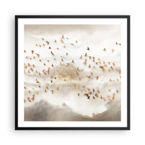 Affiche dans un cadre noir - Poster - Il est l'heure… - 60x60 cm