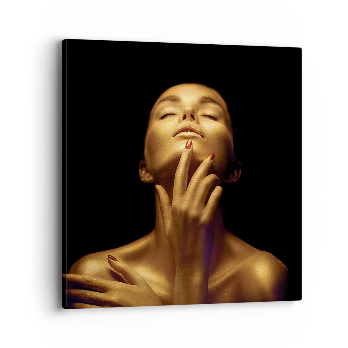 Impression sur toile - Image sur toile - Comme de la soie dorée - 40x40 cm