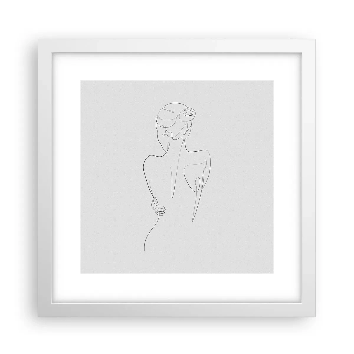 Affiche dans un cadre blanc - Poster - Musique corporelle - 30x30 cm