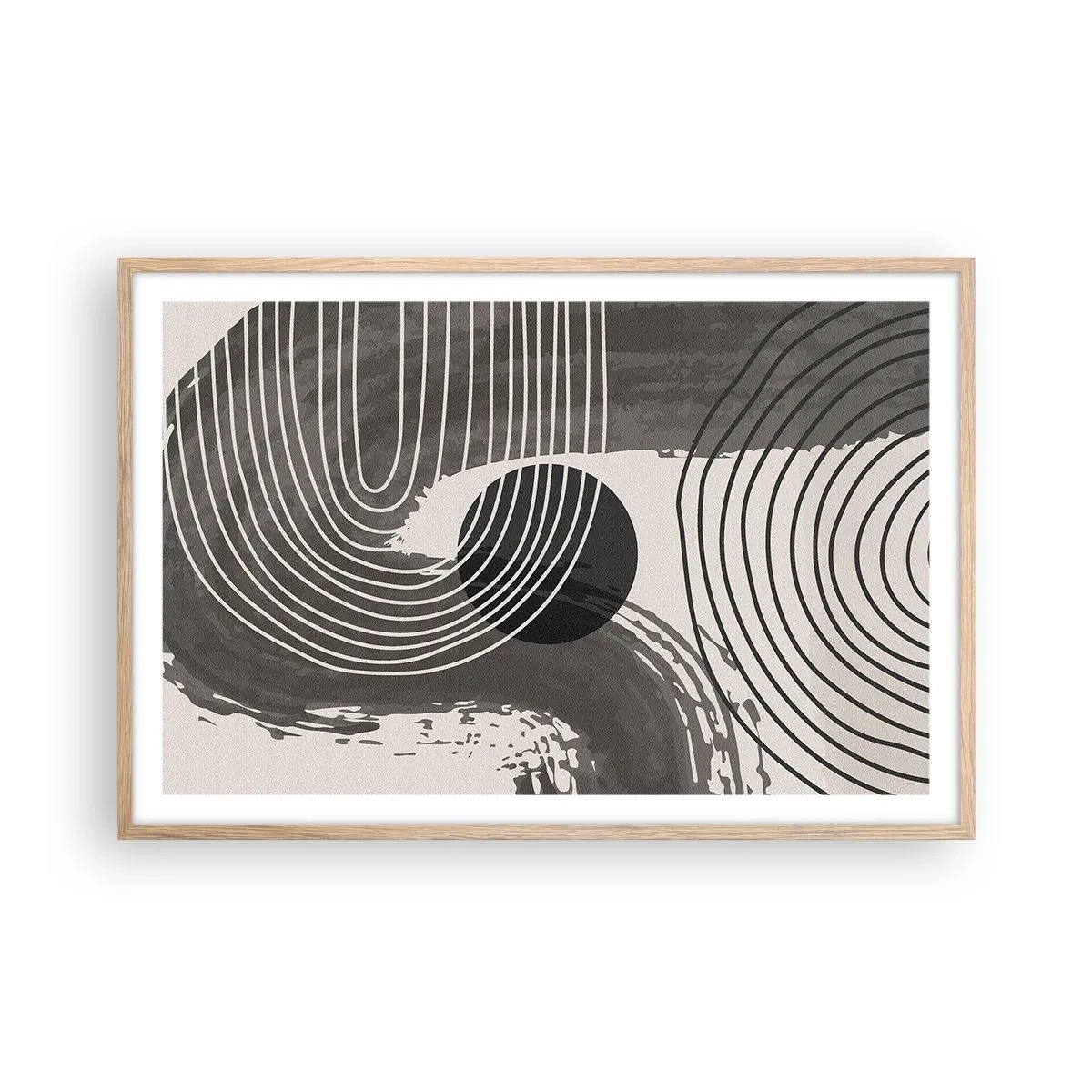 Affiche dans un chêne clair - Poster - L'ovale gagne - 91x61 cm