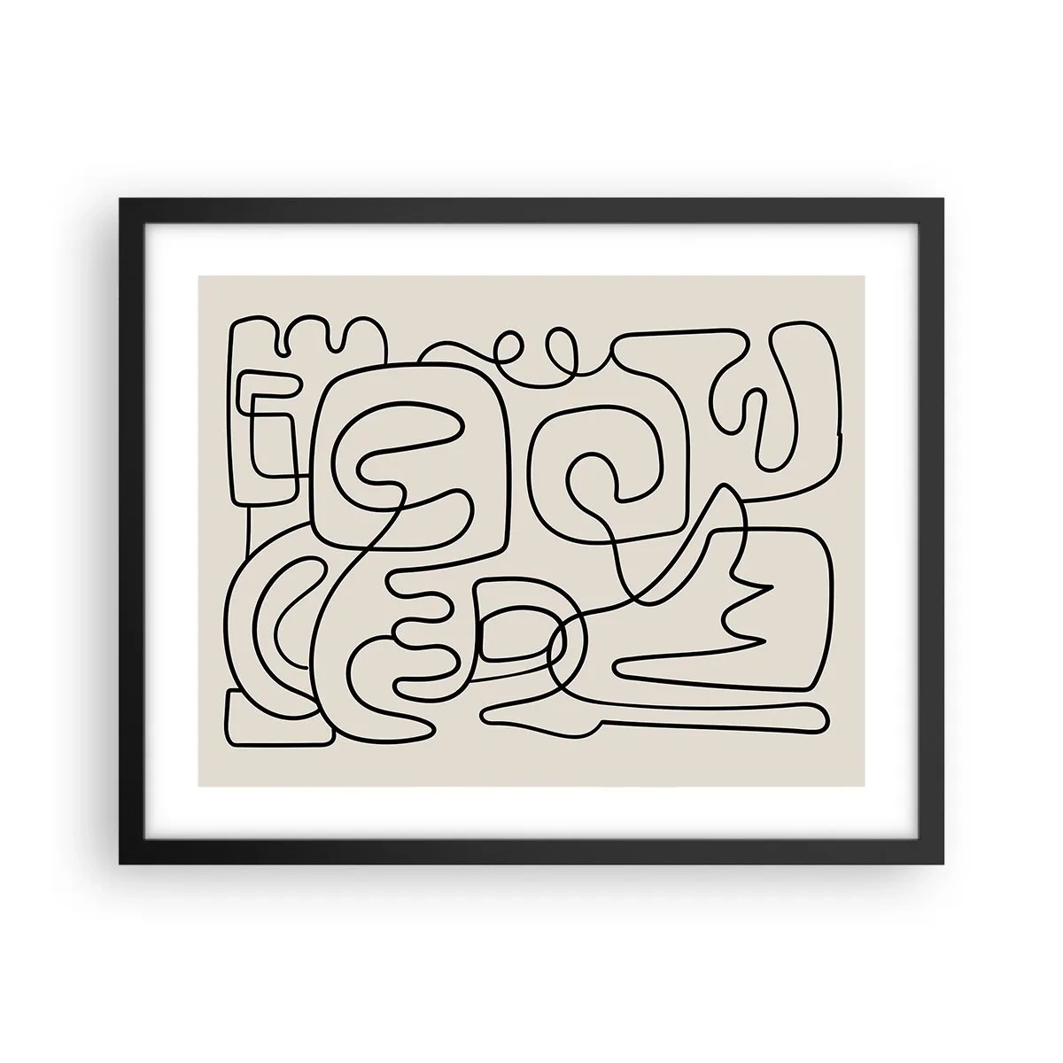 Affiche dans un cadre noir - Poster - Suivez les indices - 50x40 cm