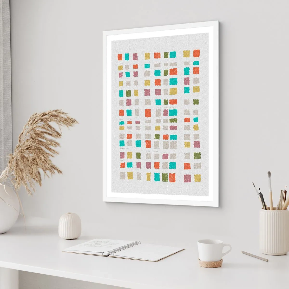 Affiche dans un cadre blanc - Poster - Jeu inconnu - 50x70 cm