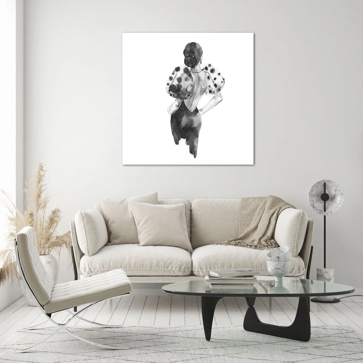 Impression sur verre - Image sur verre - Elle est passée juste à côté - 70x70 cm