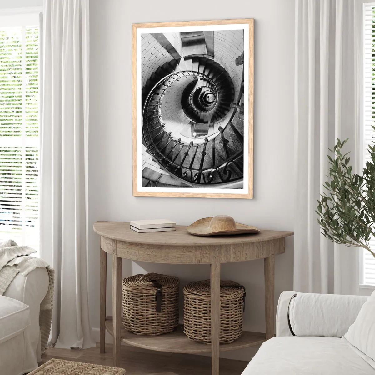 Affiche dans un chêne clair - Poster - De plus en plus haut - 30x40 cm