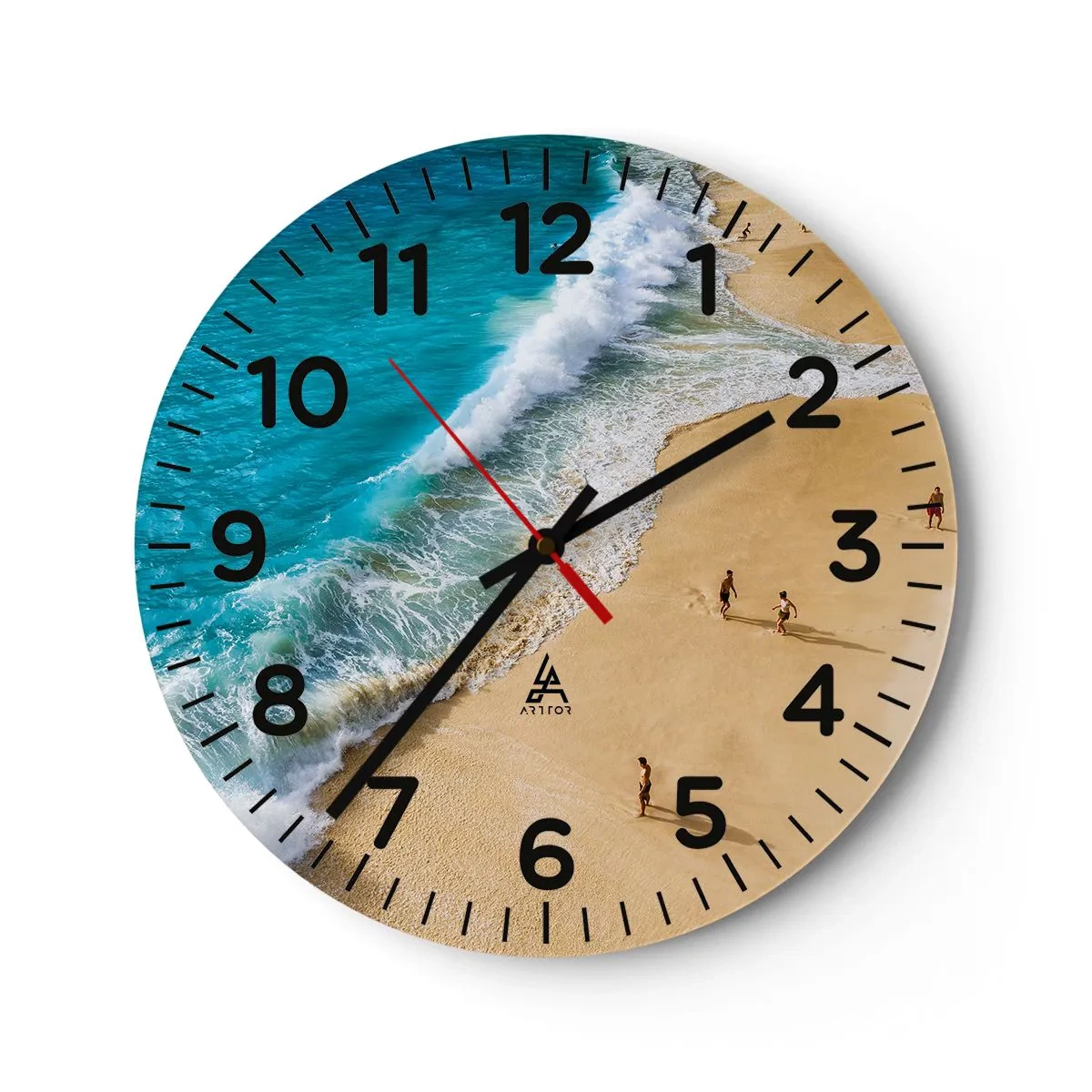 Horloge murale - Pendule murale - Et ensuite le soleil, la plage… - 30x30 cm