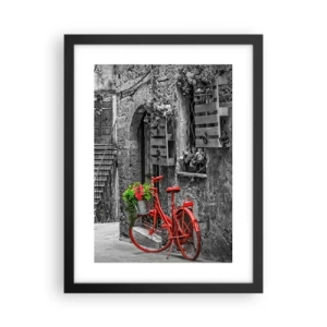 Affiche dans un cadre noir - Poster - Ruelle toscane - 30x40 cm