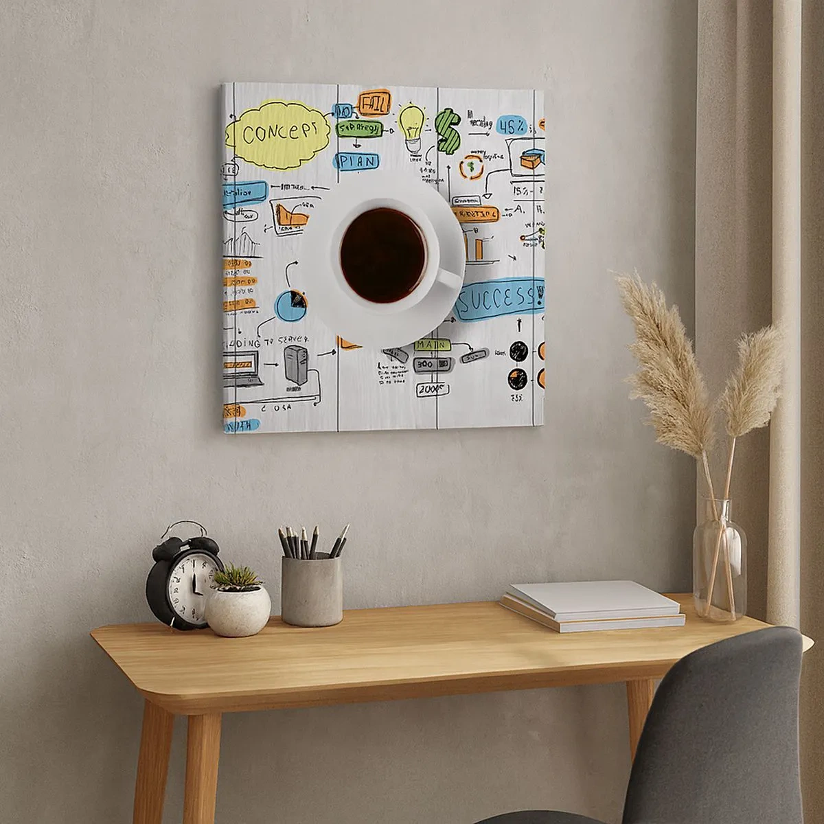 Impression sur toile - Image sur toile - Il est temps de faire une pause - 30x30 cm