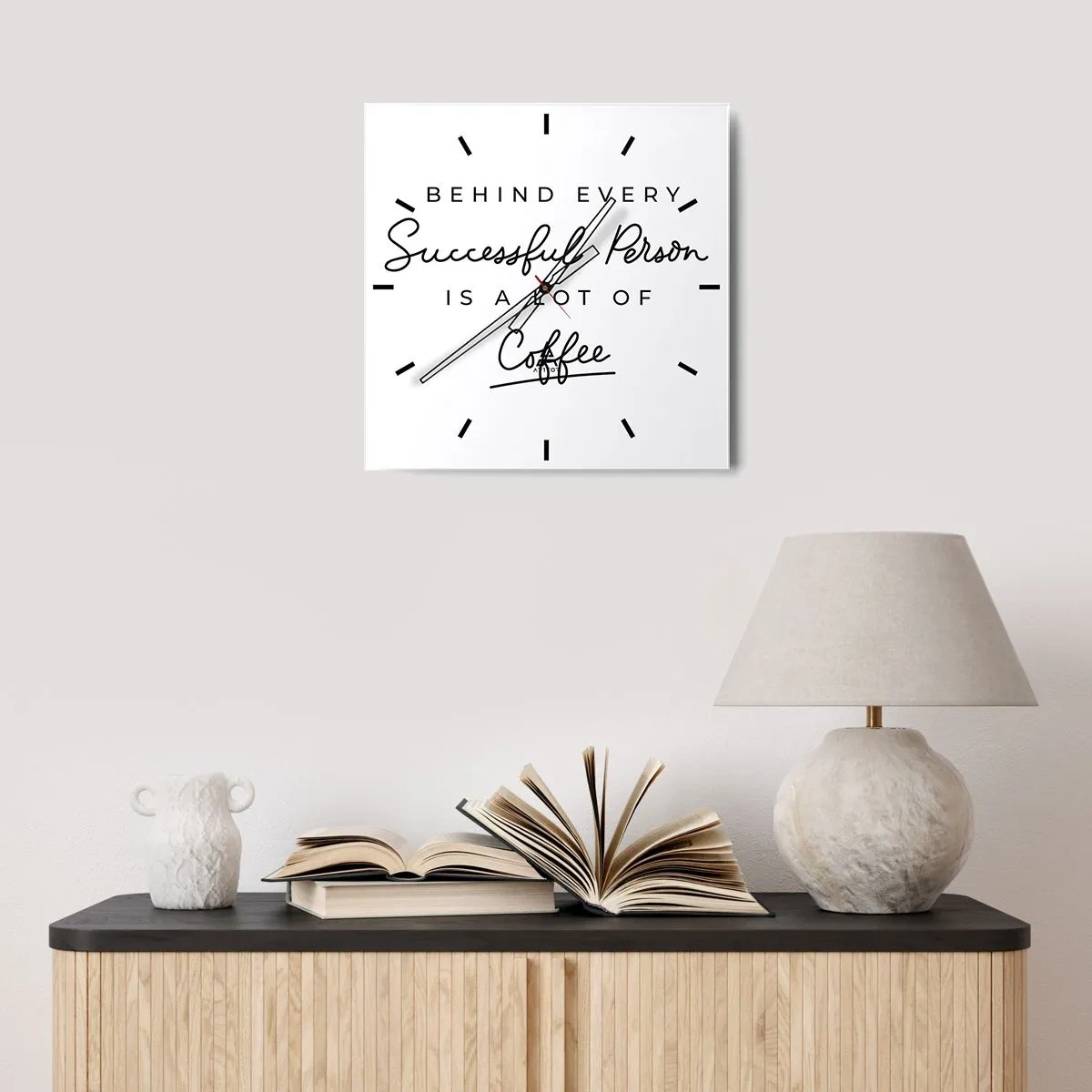 Horloge murale - Pendule murale - Secret du succès - 40x40 cm