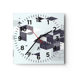 Horloge murale - Pendule murale - Dans l'âme d'un mathématicien - 30x30 cm