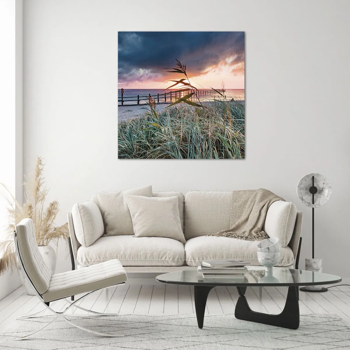 Impression sur verre - Image sur verre - Ça ne passe pas avec le vent - 60x60 cm