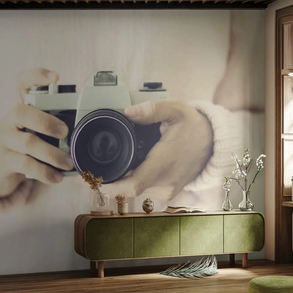 Papier Peint Photo Premium Canvas - Pour voir plus ... - Caméra, Ancien, La photographie - 400x280 cm