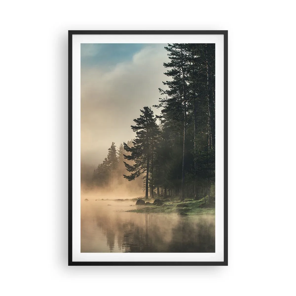 Affiche dans un cadre noir - Poster - Naissance du jour - 61x91 cm