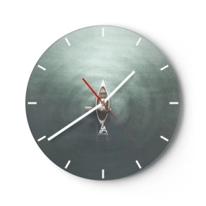 Horloge murale - Pendule murale - À travers le lac de la lune - 40x40 cm