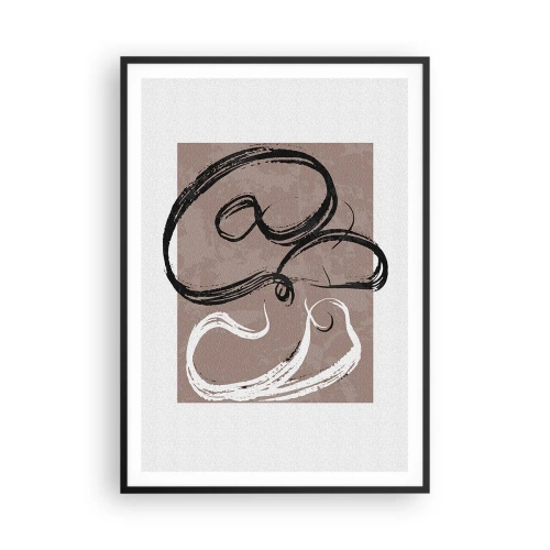Affiche dans un cadre noir - Poster - Composition – la recherche de la plénitude - 70x100 cm