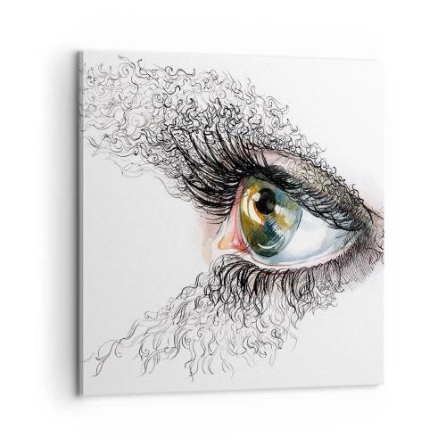 Impression sur toile - Image sur toile - Regarde droit dans l'âme - 60x60 cm