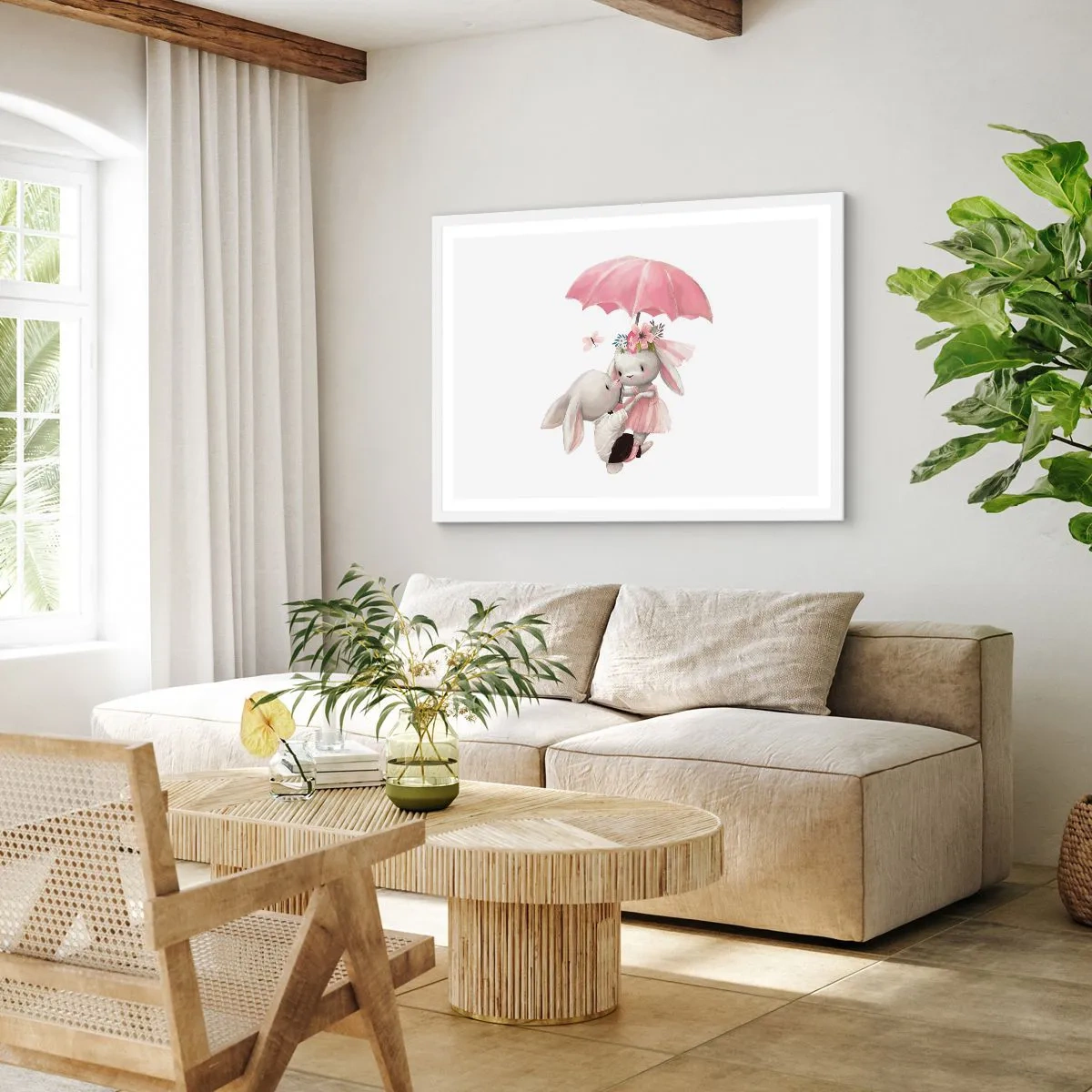 Affiche dans un cadre blanc - Poster - C'est ça l'amour - 40x30 cm