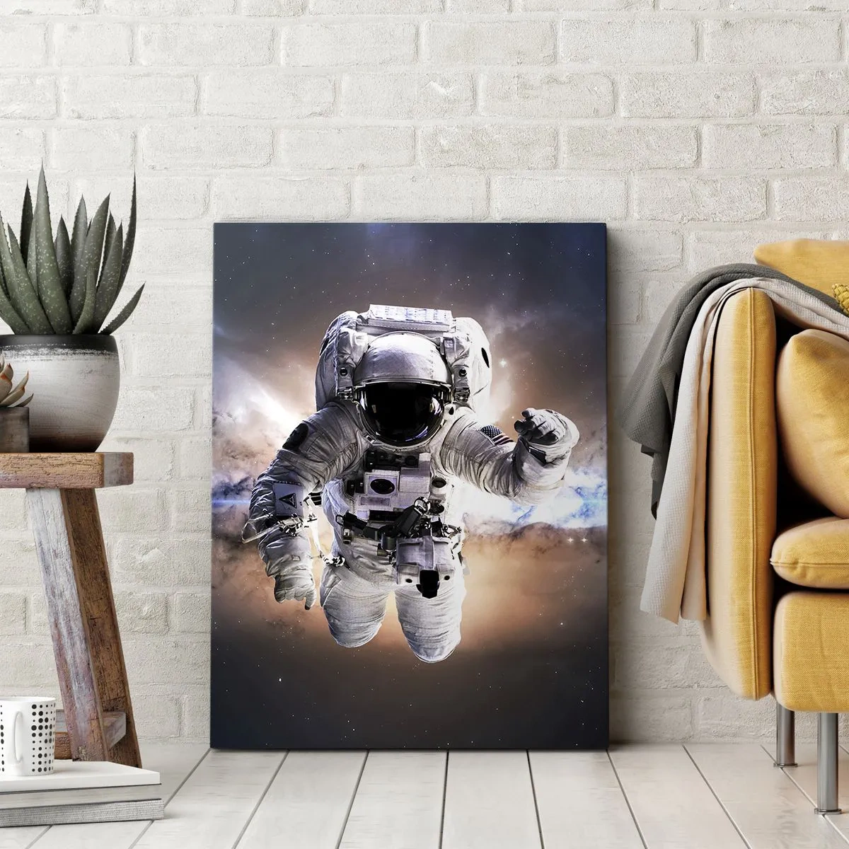 Impression sur toile - Image sur toile - Salutations de l'espace - 45x80 cm