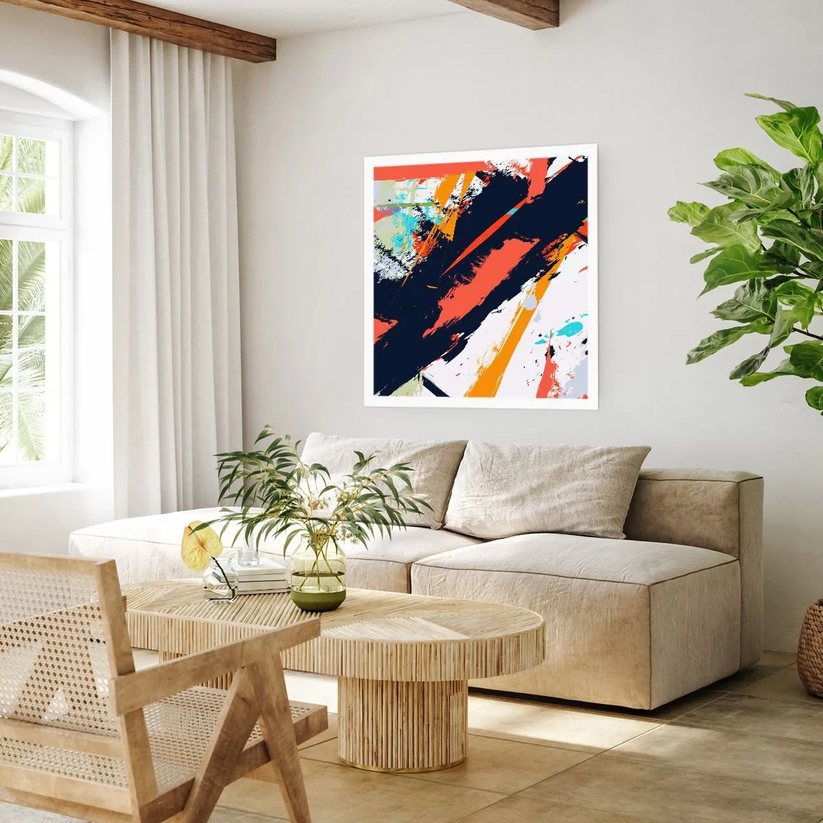 Affiche - Poster - Composition dynamique - 30x30 cm