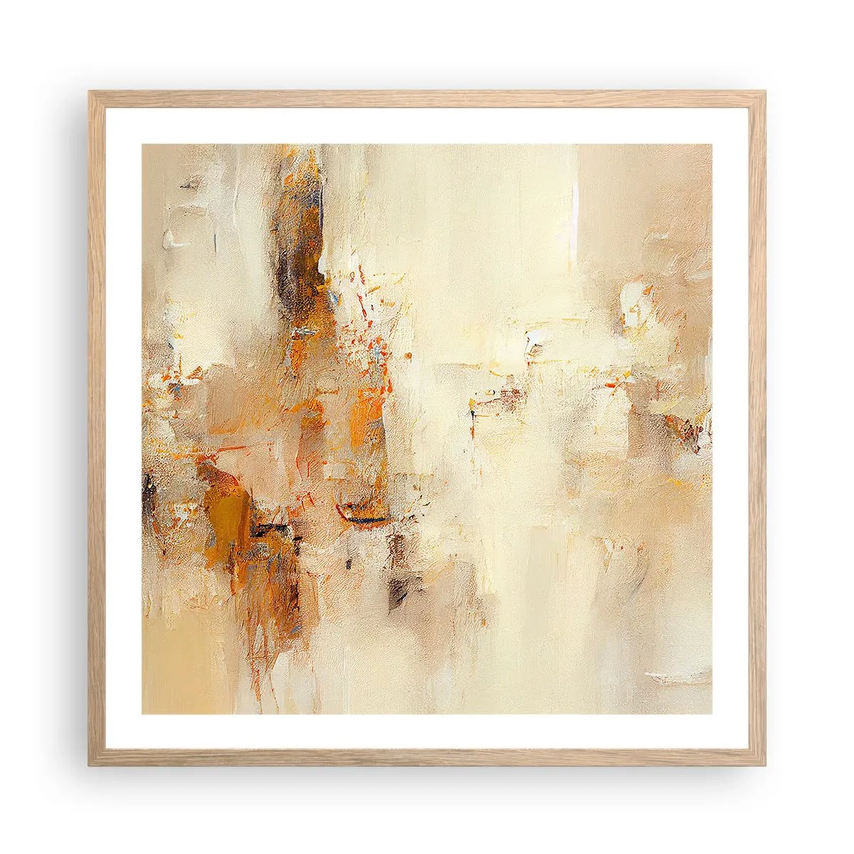 Affiche dans un chêne clair - Poster - Âme de l'ambre - 60x60 cm