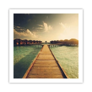 Affiche - Poster - Invitation chaleureuse - 60x60 cm