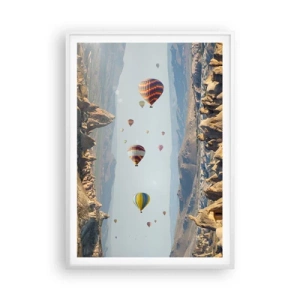 Affiche dans un cadre blanc - Poster - Ici, tout est possible - 70x100 cm