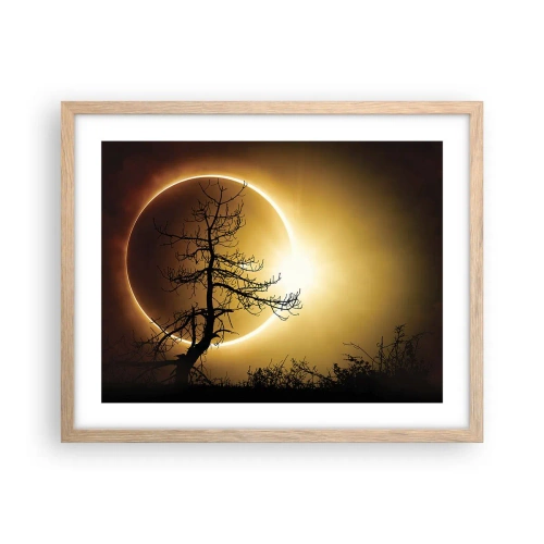 Affiche dans un chêne clair - Poster - Éclipse totale - 50x40 cm