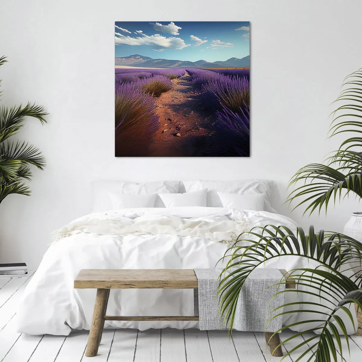 Impression sur toile - Image sur toile - Champs parfumés - 70x70 cm