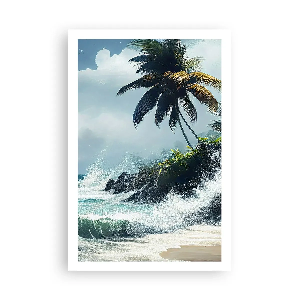 Affiche - Poster - Sur une côte tropicale - 61x91 cm