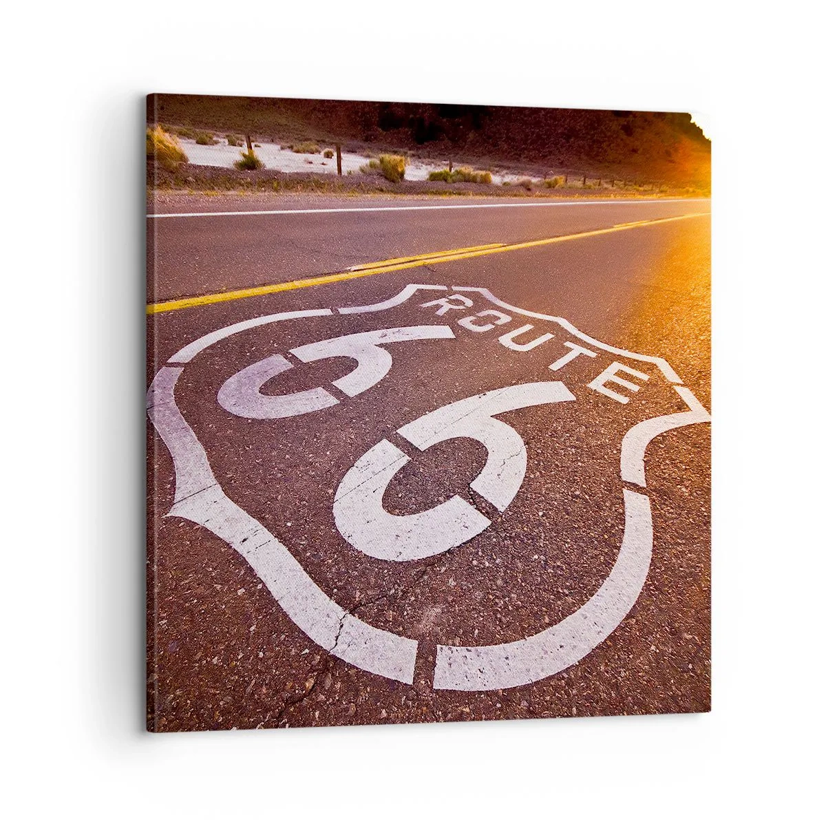 Impression sur toile - Image sur toile - Célèbre Route 66 - 60x60 cm