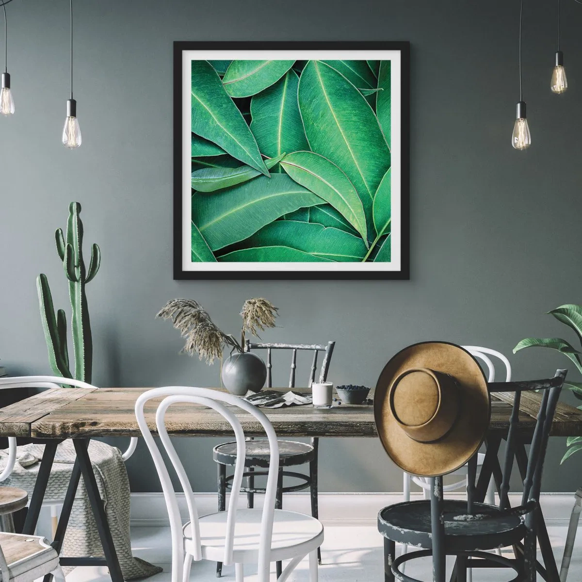 Affiche dans un cadre noir - Poster - Juteux et frais - 40x40 cm