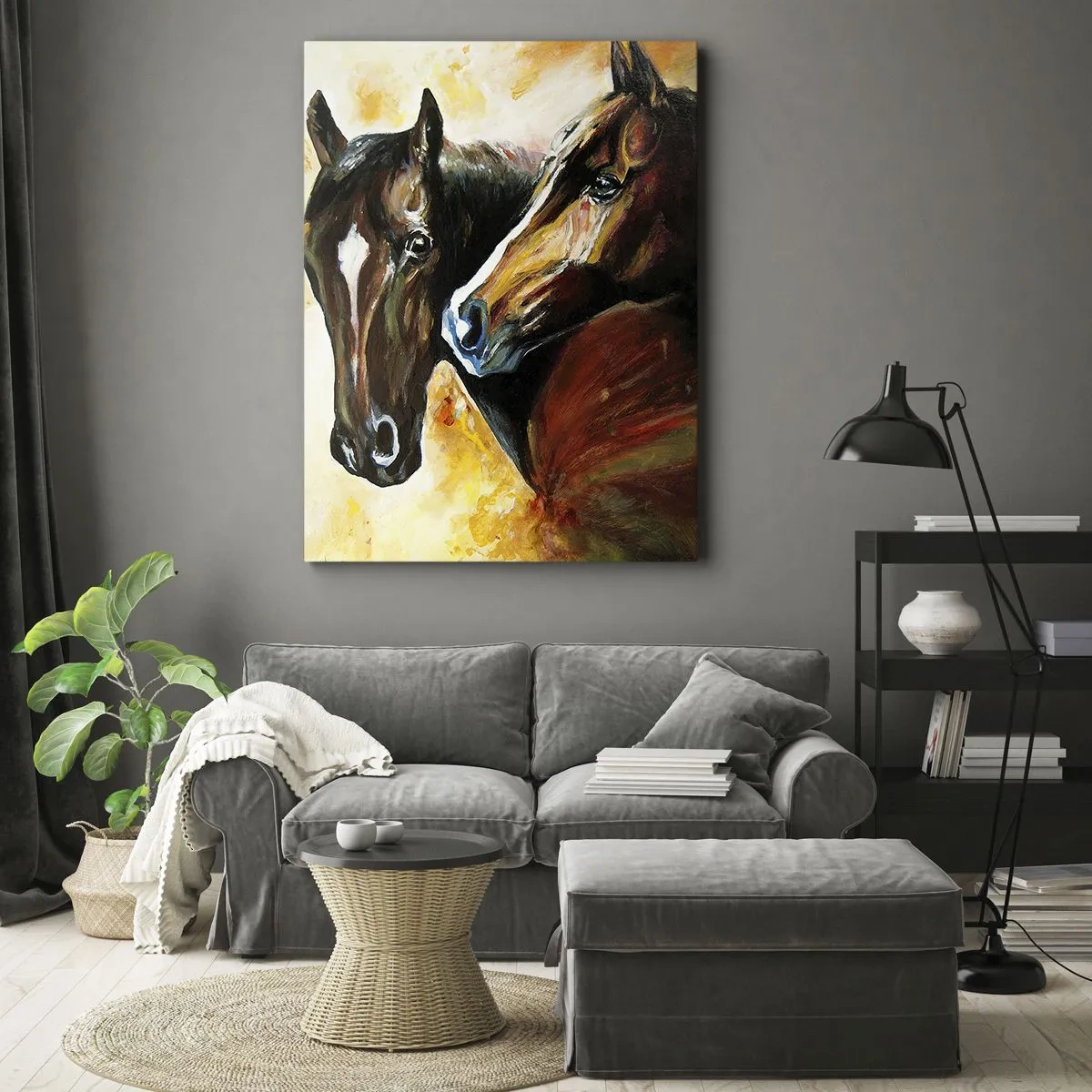 Impression sur toile - Image sur toile - Deux fois plus gracieux - 55x100 cm